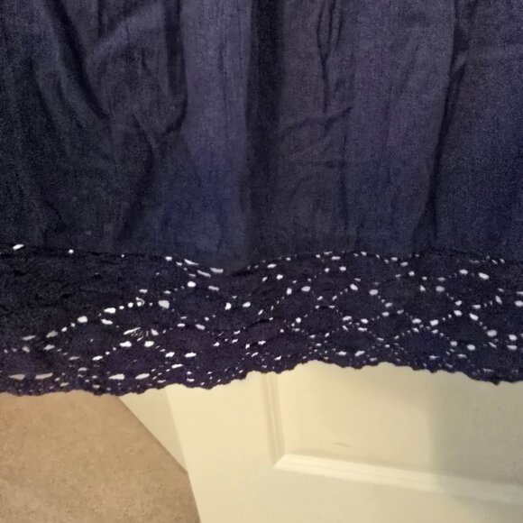 Motherhood Maternity Blue Sleeveless Tank Maxi Dress Small Flowy Button Gauze S - Picture 10 of 16